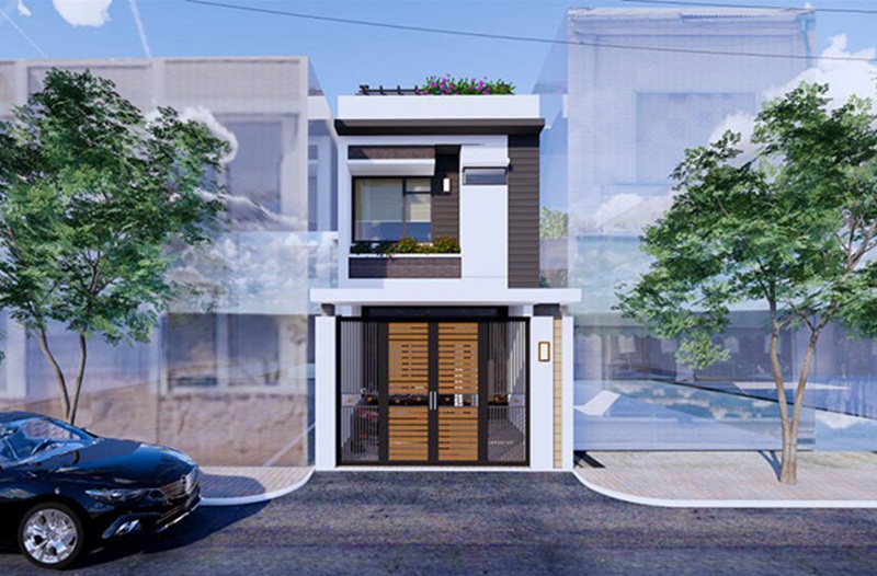 Mẫu nhà phố 4m với thiết kế hiện đại