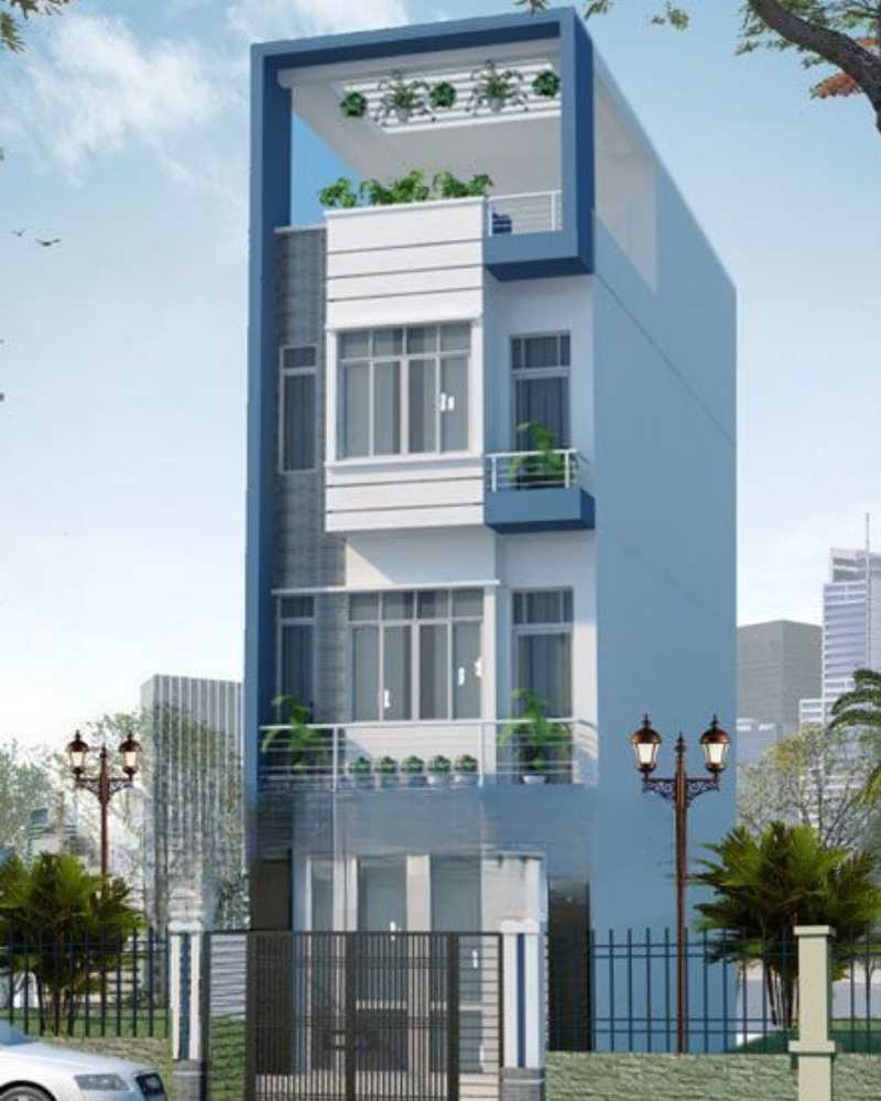Mẫu nhà 3 tầng 1 tum 3 phòng ngủ