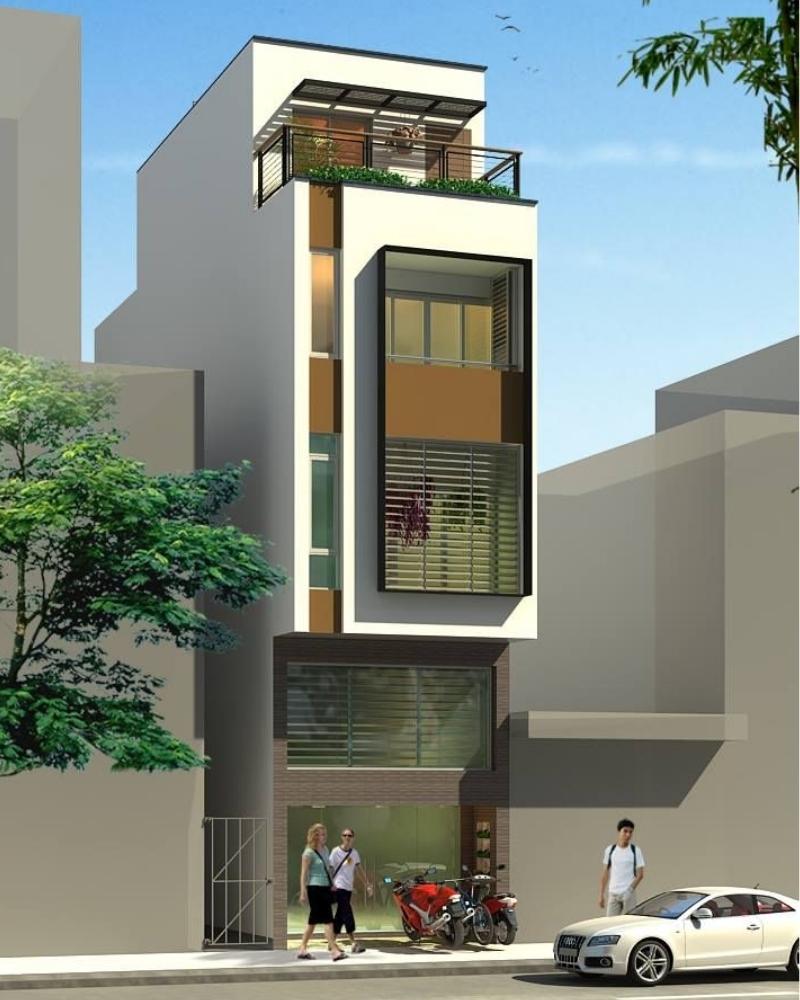 Mẫu nhà 3 tầng 1 tum phong cách luxury