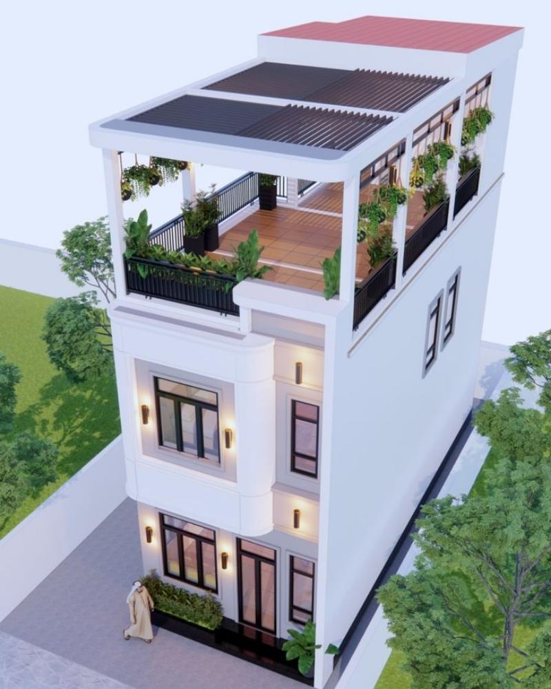 Nhà 3 tầng 1 tum 2 mặt tiền đẹp