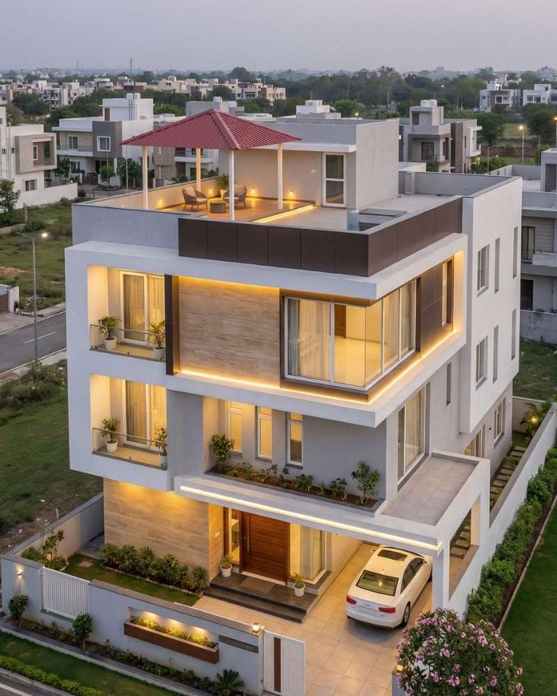 Nhà 3 tầng 1 tum có gara ô tô