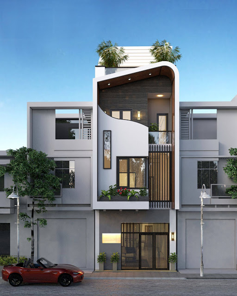 Mẫu nhà lệch tầng 5x13m tối ưu ánh sáng vào trong nhà