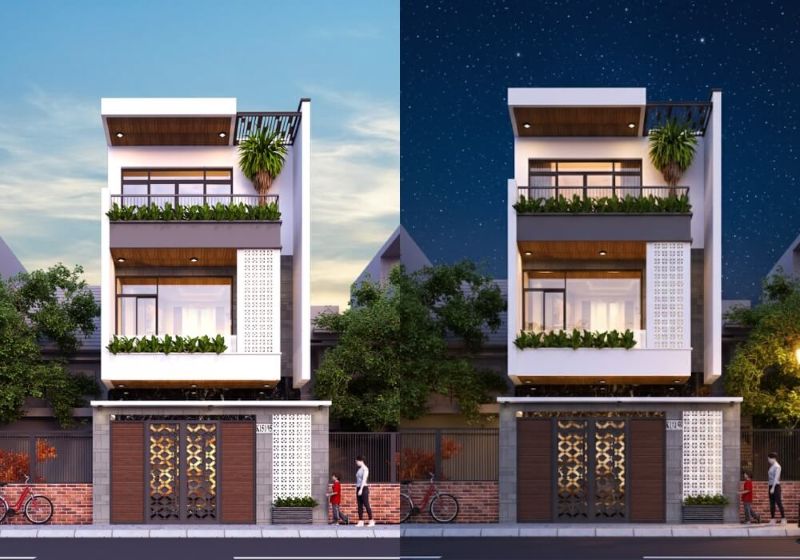 Mẫu nhà phố 3 tầng có phòng thờ riêng mang lại sự tôn nghiêm