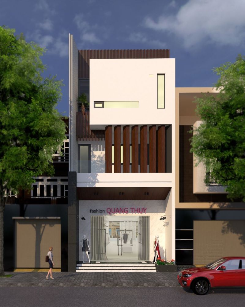 Mẫu nhà 3 tầng 5x13m kết hợp kinh doanh tiện dụng