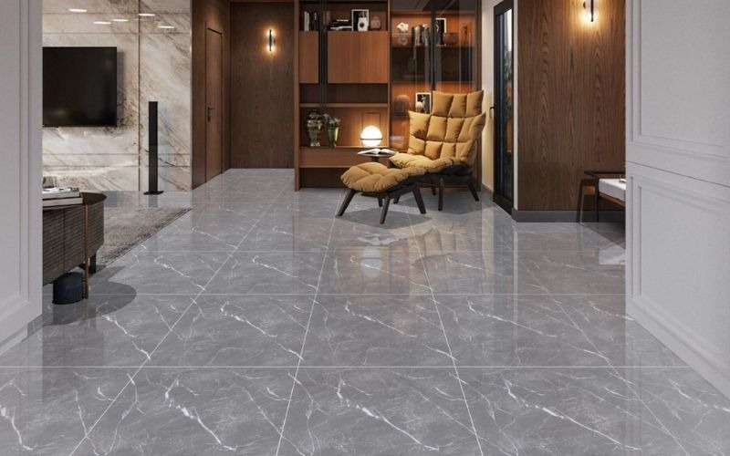 Gạch porcelain có xương gạch đặc chắc, độ hút nước thấp và khả năng chịu lực tốt